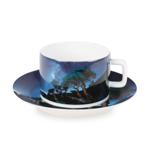 一杯茶看見臺灣美景之 北峰銀河圓柏 杯盤組