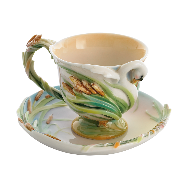 フランツコレクション ( 白鳥 ) サザンスプレンダー ティポット THE SOUTHERN SPLENDOR SWAN DESIGN SCULPTURED PORCELAIN CUP