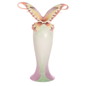 PAPILLON BUTTERFLY SPREAD WINGS FLOWER VASE